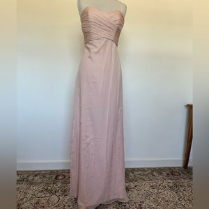 Light pink strapless gown